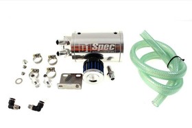 Oil Catch Tank 15mm Srebrny + Filtr D1Spec
