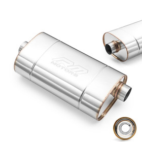 Sportowy Tłumik Przelotowy E002 Eliptyczny – Bez Przetłoczenia, Uniwersalny, Stal Kwasoodporna T304