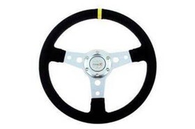 Kierownica sportowa PRO 350 mm czarna zamszowa – offset 0 mm