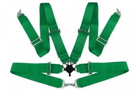 Pasy sportowe 4-punktowe 3" zielone – Quick